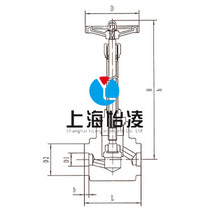 DJ61Y-160P低溫高壓長軸截止閥圖紙 DJ61Y-160P低溫高壓長軸截止閥圖紙